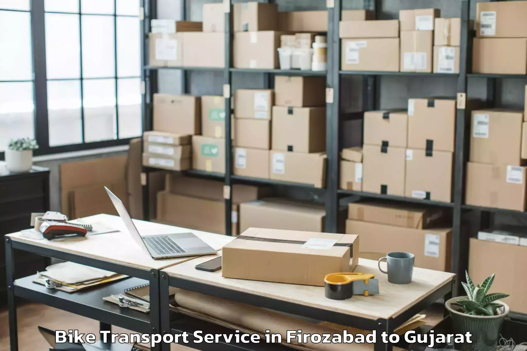 Book Firozabad to Rajkot Bike Transport Online